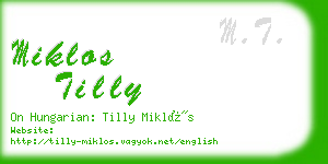 miklos tilly business card